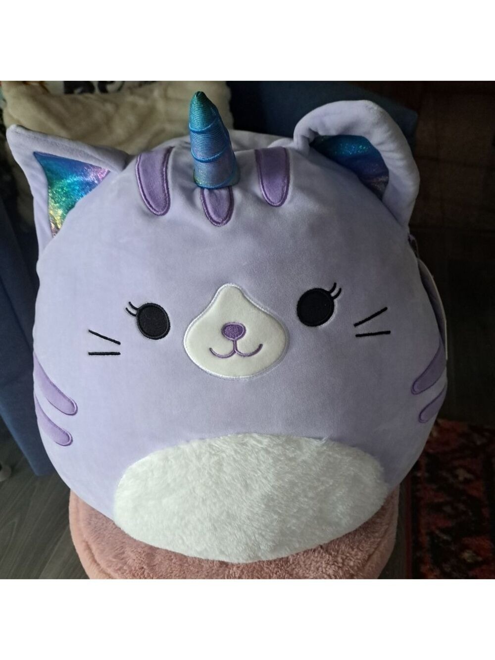 LG SQUISHMALLOWS ANALEA CATICORN Unicorn stuffed animal Kellytoy 20" with tag